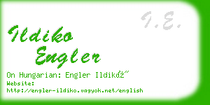 ildiko engler business card